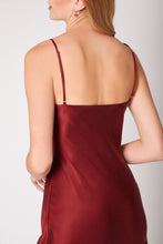 60s Mini Slip Dress | Red Wine