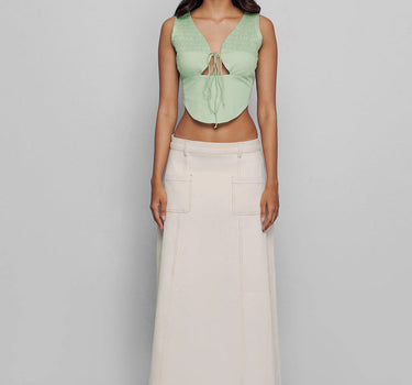Ivory Pocket Skirt