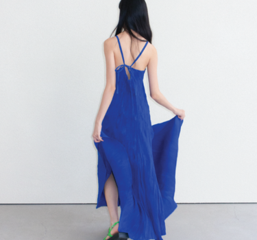 Single Strap Wavy Maxi Dress