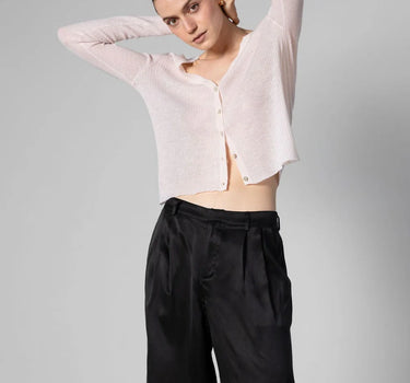 Soft Spring Semi Sheer Fine Knit Cashmere Cardigan