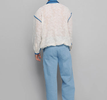 Denim Highlighted Jacquard Jacket