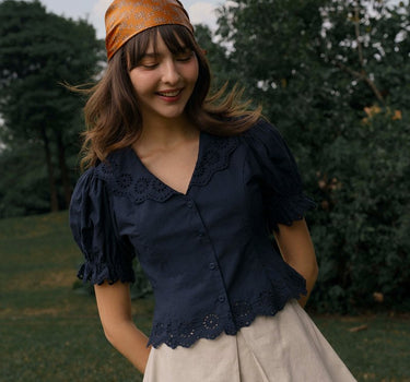 Edge of Dawn Scallop Blouse