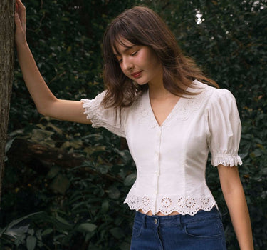 Edge of Dawn Scallop Blouse