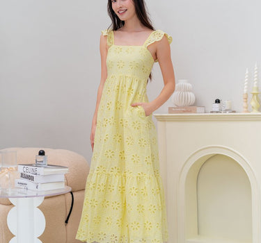 Floral Fantasy Eyelet Dress