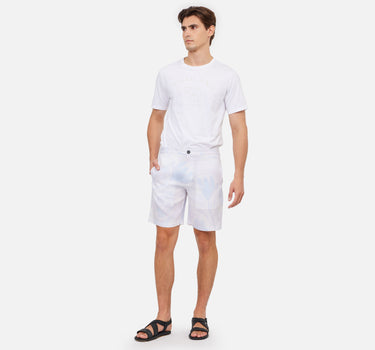 Faded Flower Linen Short Pants