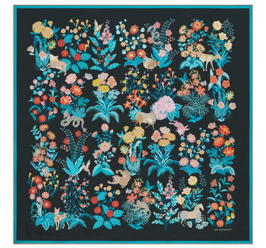Garden of the Zodiac Silk Twill Shawl