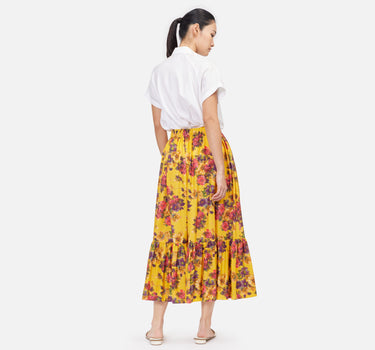 Cotton/Silk Gathered Skirt