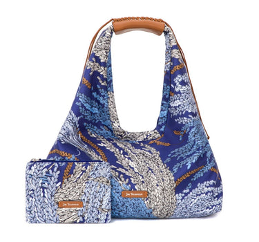 Rice Small Silk Twill Hobo Bag