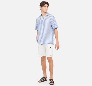 Stripe Irish Linen Hawaiian Shirt