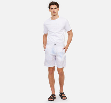 Faded Flower Linen Short Pants