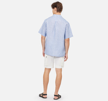 Stripe Irish Linen Hawaiian Shirt