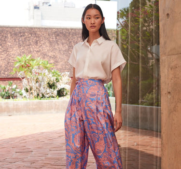 Oversized Boxy Silk Shirt