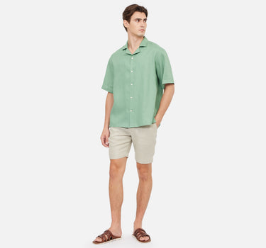Solid Linen Hawaiian Shirt
