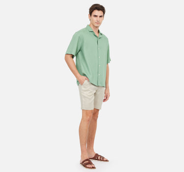 Solid Linen Hawaiian Shirt