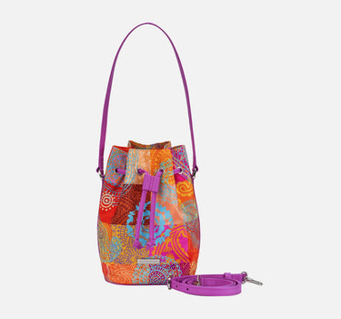 Mini Drawstring Bag Check Paisley
