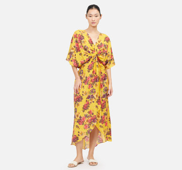 Cotton/Silk Twisted Wrapdress