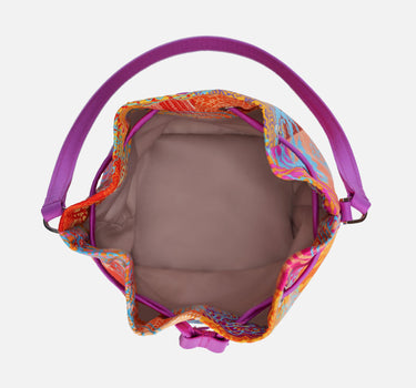 Mini Drawstring Bag Check Paisley