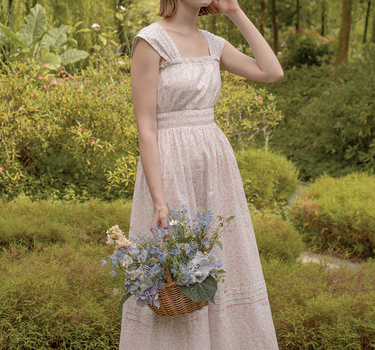 Hana Ruffle Shirred Dress