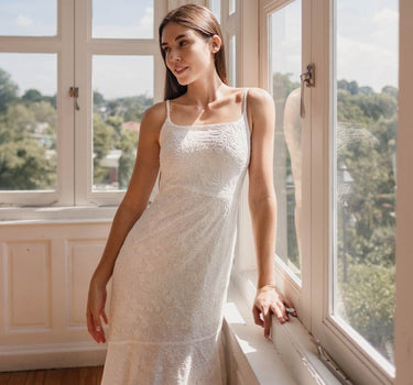 House Of Fleur Embroidered Dress