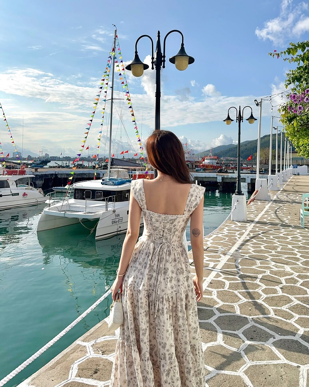 white and brown floral dress Floral dress by Newbie Woman | Off-white | Kids