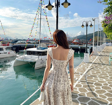 Lily Dress - Brown Floral