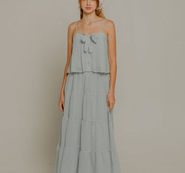 Check Mate Embossed Maxi Skirt