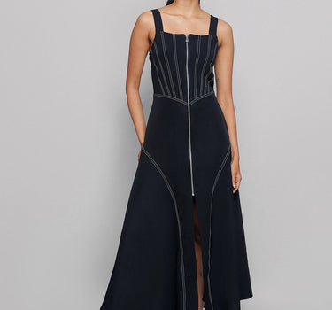 Jet Black Zip Dress