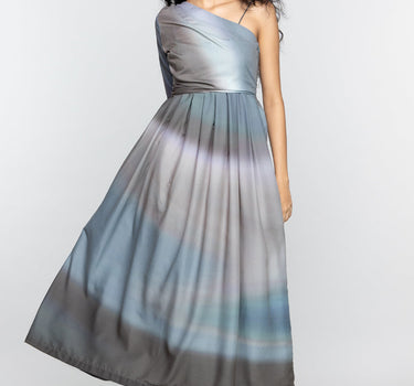Gradient Pleated Dress