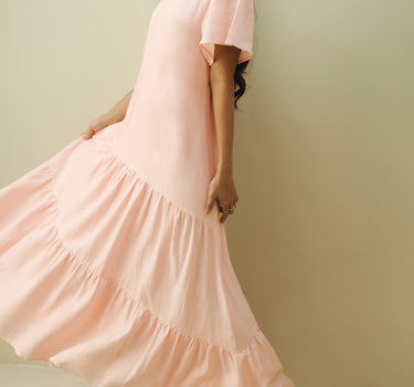 Sandy Toes Linen Maxi Dress