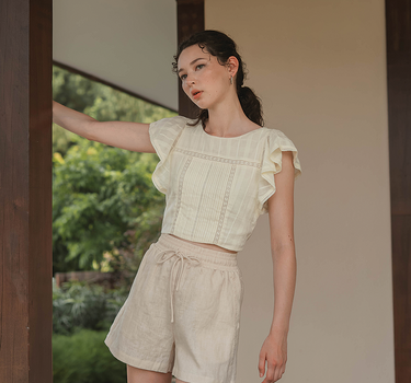 Shoji Flutter Top