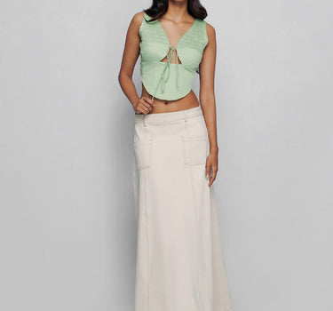 Ivory Pocket Skirt