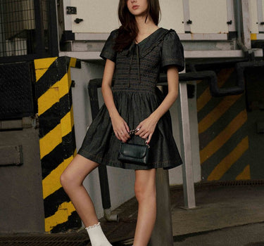 Strata Denim Dress