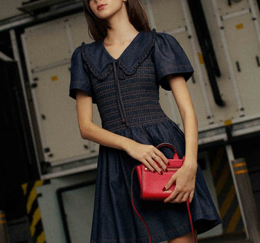 Strata Denim Dress