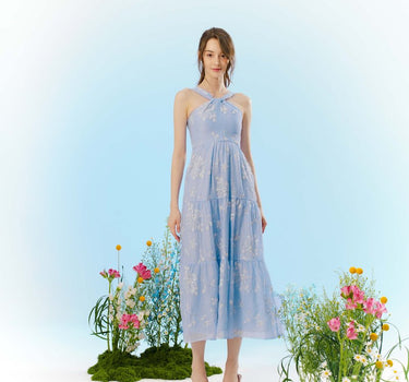 Twinkling Blooms Sequin Embellished Dress