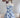 Daisy Dress - White Blue Floral