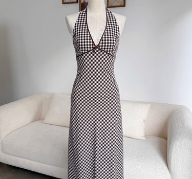 Endie Dress - Mocha Gingham